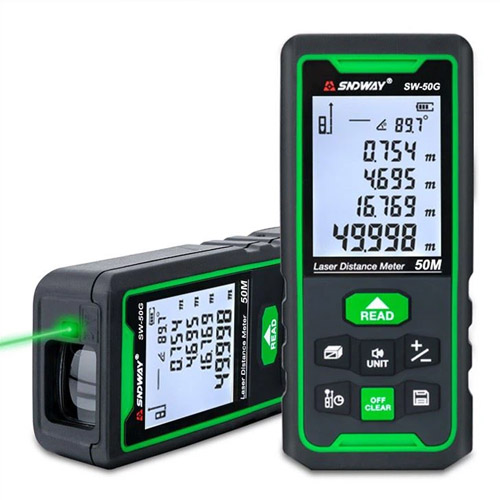 Máy Đo Khoảng Cách Laser SNDWAY SW-50G đo xa 50m Tia xanh